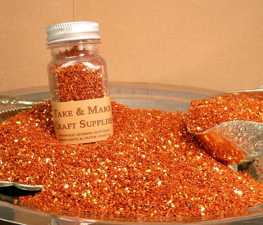 Chunky Orange Glass Glitter - 70 Grit