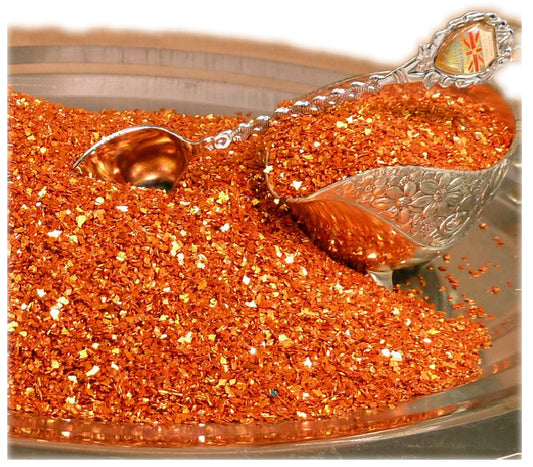 Chunky Orange Glass Glitter - 70 Grit