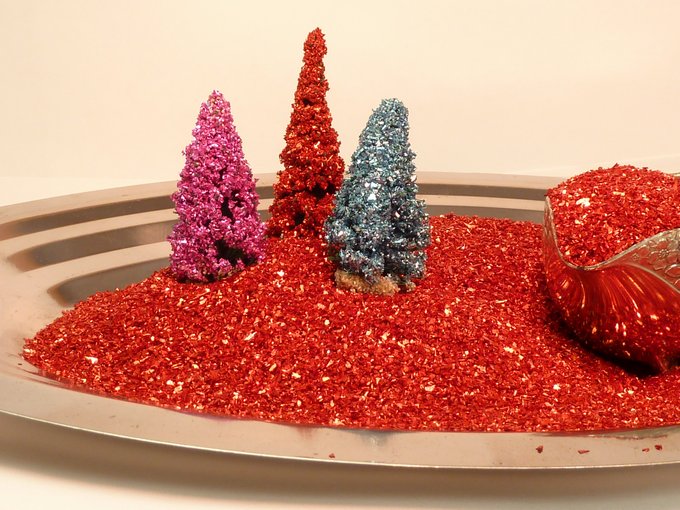 Chunky Red Glass Glitter - 70 Grit
