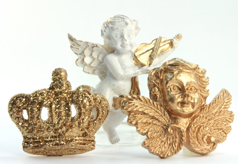 Golden Angels Figurine Heads - Set of 4 - 205-0487