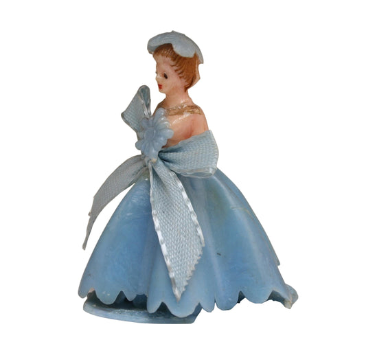 Bridesmaid - Blue Gown - 1.5" Tall - 1960 Vintage - IV3-3620