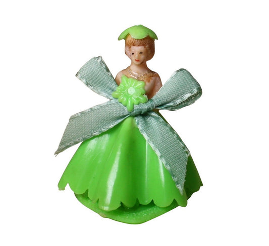 Bridesmaid - Green Gown - 1.5" Tall - 1960 Vintage - IV3-3628