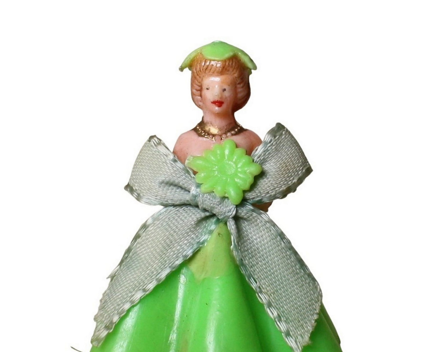 Bridesmaid - Green Gown - 1.5" Tall - 1960 Vintage - IV3-3628