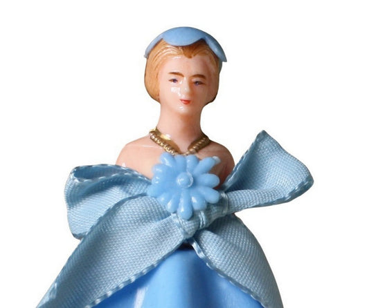 Bridesmaid - Blue Gown - 3" Tall - 1960 Vintage - IV3-3642