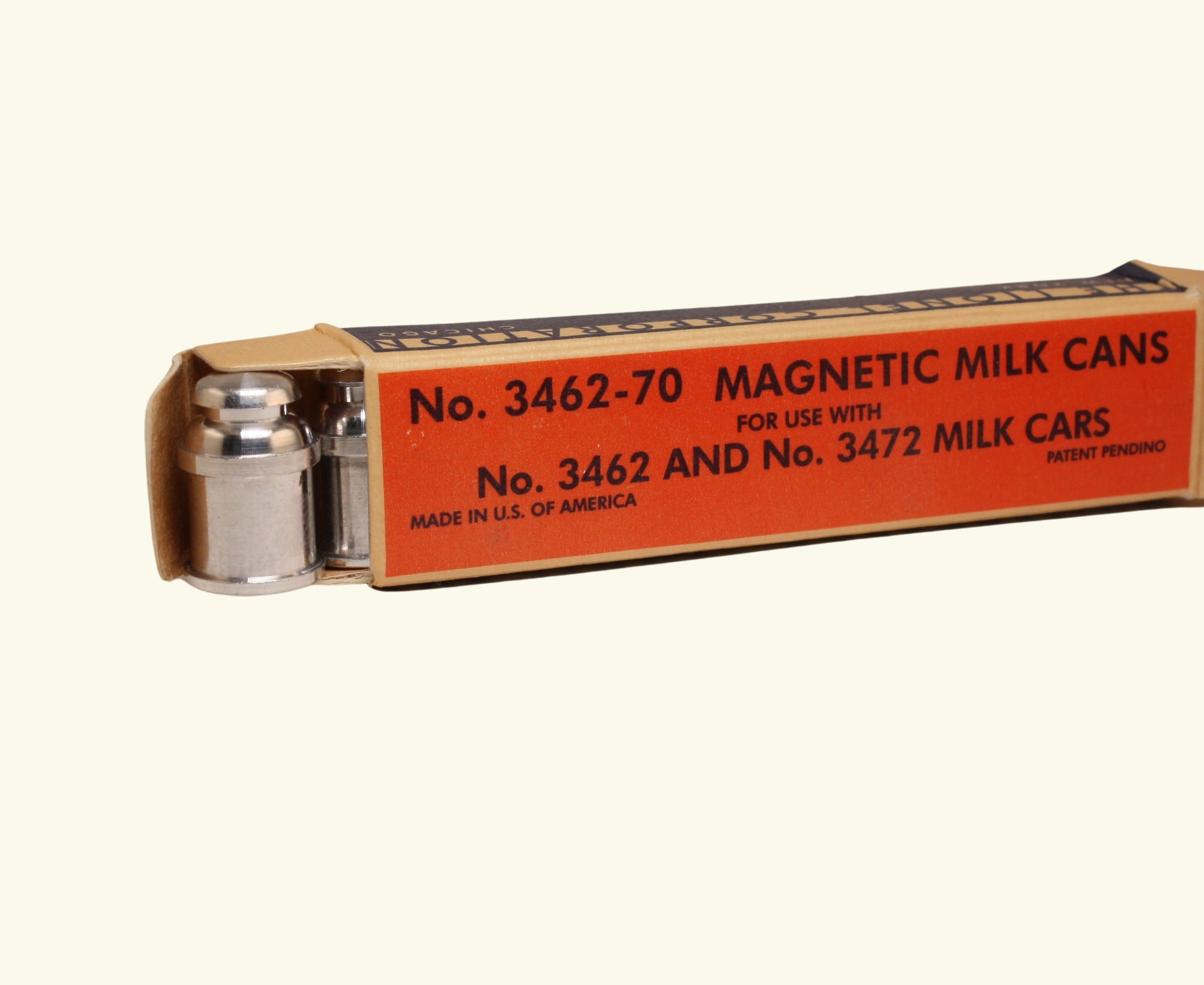 Lionel Milk Can Set - Non-magnetic, Reproduction Box - 101-0856