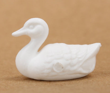 Ducks - White - Set of 10 - Retro Dollhouse Minis - 201-142-2