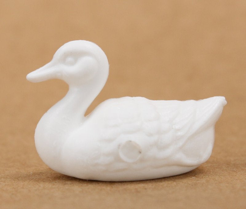 Ducks - White - Set of 10 - Retro Dollhouse Minis - 201-142-2