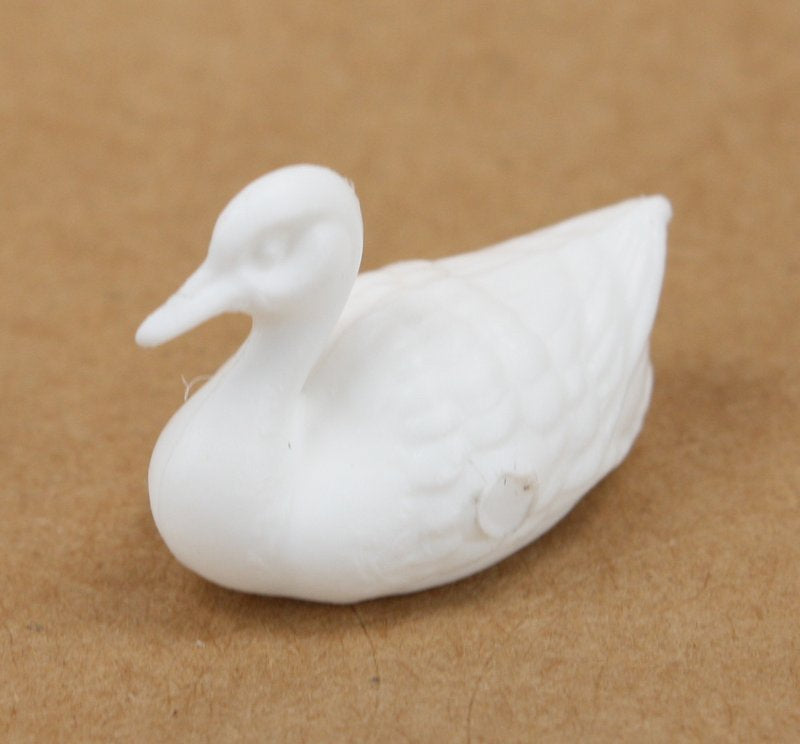 Ducks - White - Set of 10 - Retro Dollhouse Minis - 201-142-2