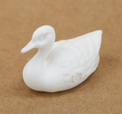 Ducks - White - Set of 10 - Retro Dollhouse Minis - 201-142-2
