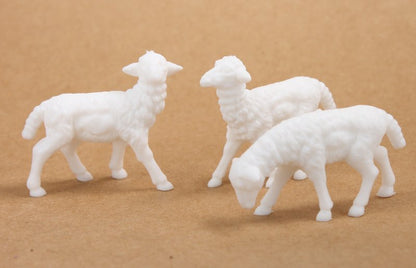Sheep - Lambs Large - Set of 6 - Dollhouse Minis - 201-150-4