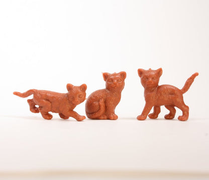 Cats - Assorted Set - Brown - Set of 6 - 201-167-3BN