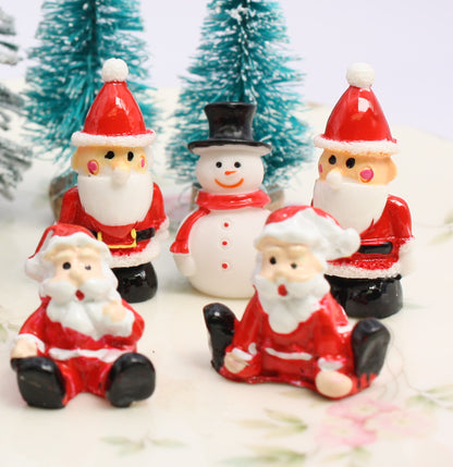 Mini Christmas Santas & Snowmen – 15 Hand-Painted Holiday Figurines!