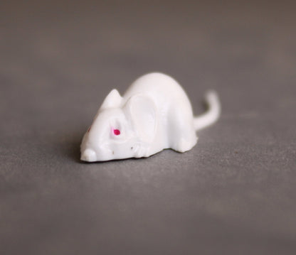 Mice - White Mouse Set - Red Eyes - 1" - 6 Pieces - 203-3-18-WH