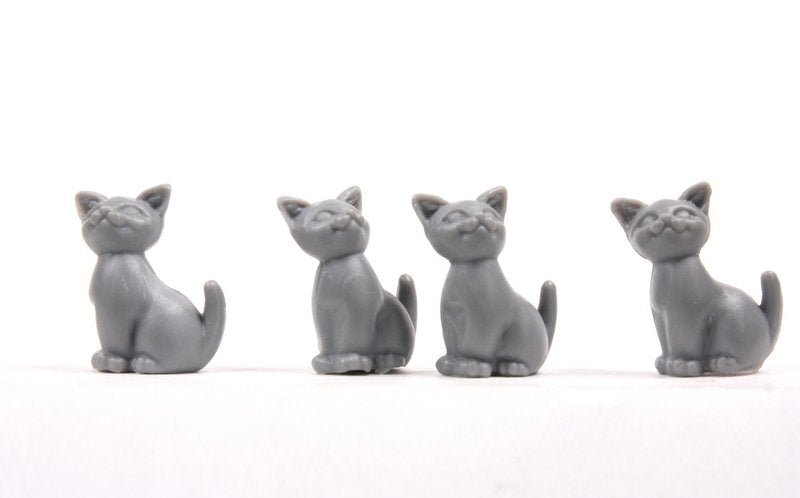 Cats - Sitting Kittens - Gray - Set of 6 - 203-3-212-GY