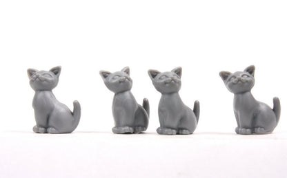 Cats - Sitting Kittens - Gray - Set of 6 - 203-3-212-GY
