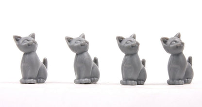 Cats - Sitting Kittens - Gray - Set of 6 - 203-3-212-GY