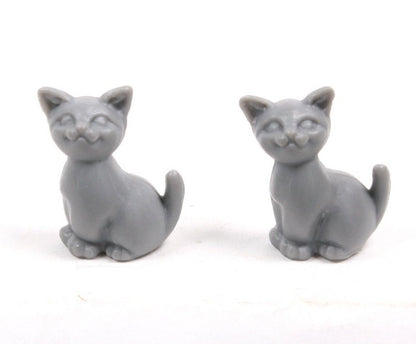 Cats - Sitting Kittens - Gray - Set of 6 - 203-3-212-GY