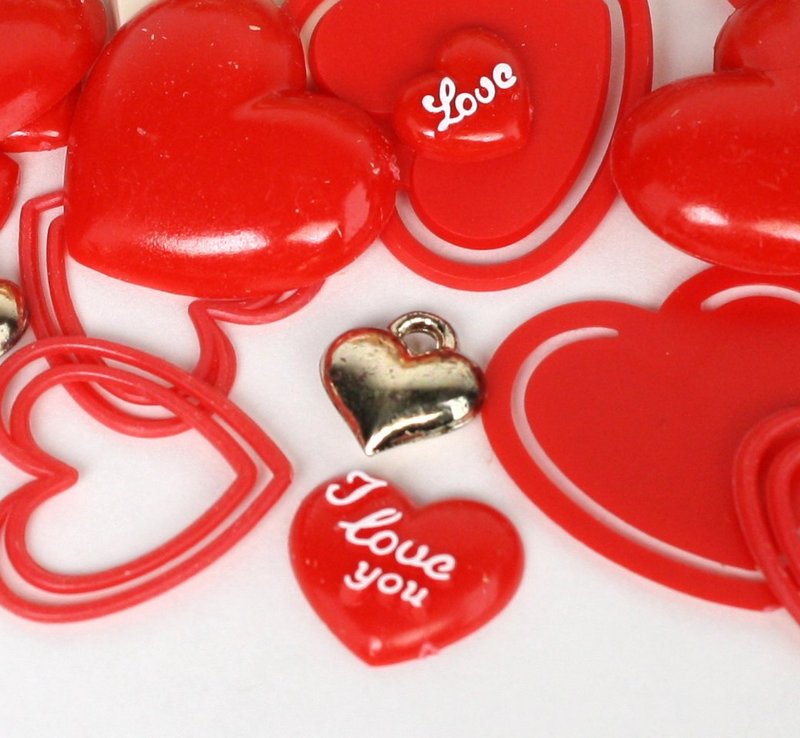 Heart & Roses -  28 piece set! Valentines Special! 203-3-214