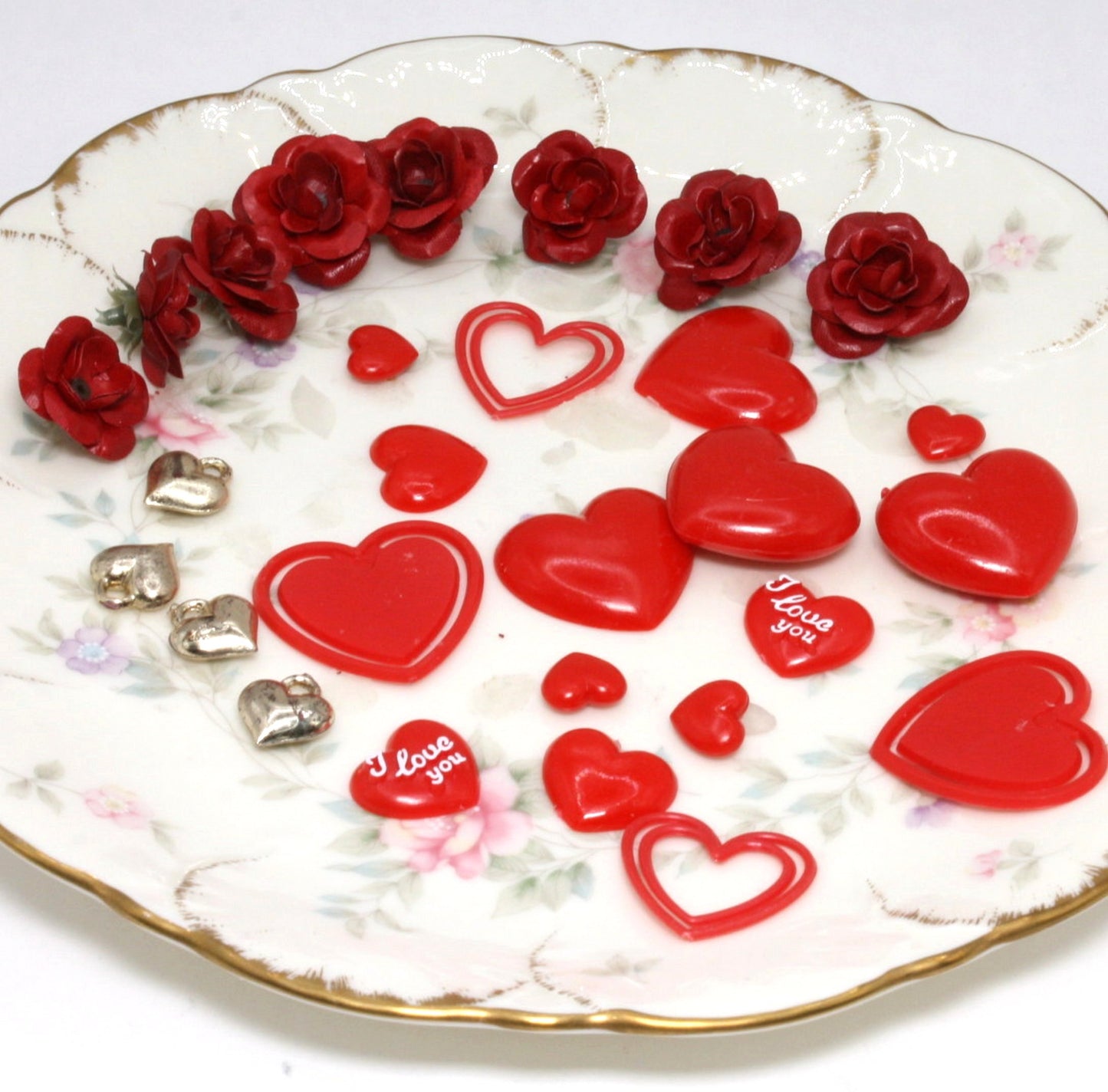 Heart & Roses -  28 piece set! Valentines Special! 203-3-214