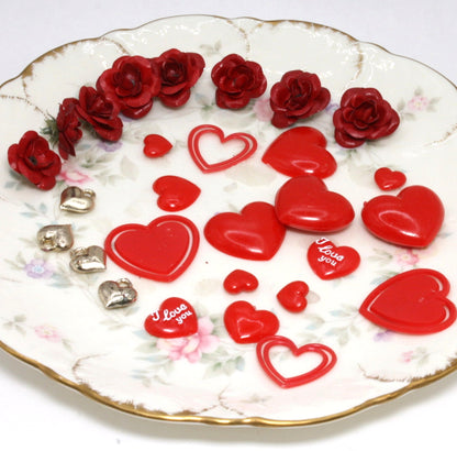 Heart & Roses -  28 piece set! Valentines Special! 203-3-214