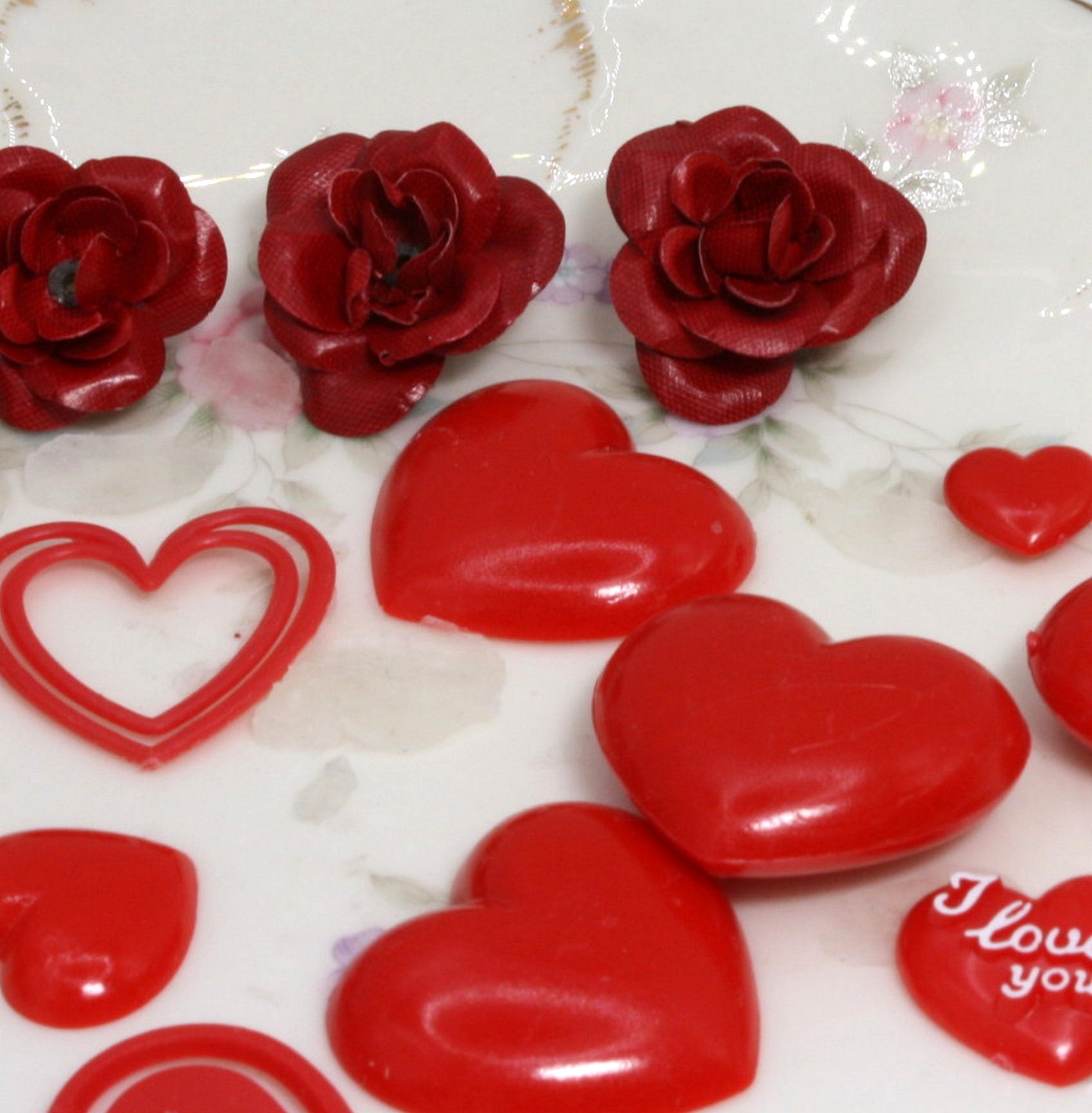 Heart & Roses -  28 piece set! Valentines Special! 203-3-214