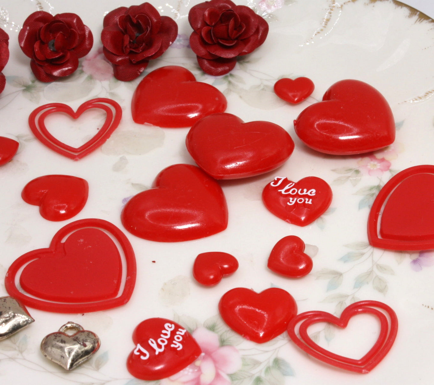 Heart & Roses -  28 piece set! Valentines Special! 203-3-214