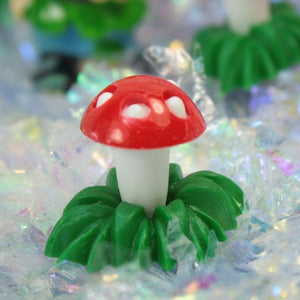 Small Mushrooms In Grass - Set of 4  - 203-3-2503