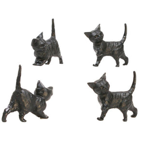 Cats - Running Kittens - Black - Set of 6 - 203-3-50B