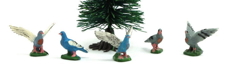 Birds - Vintage Hand Painted Mini- Set of 10 -  203-9-008