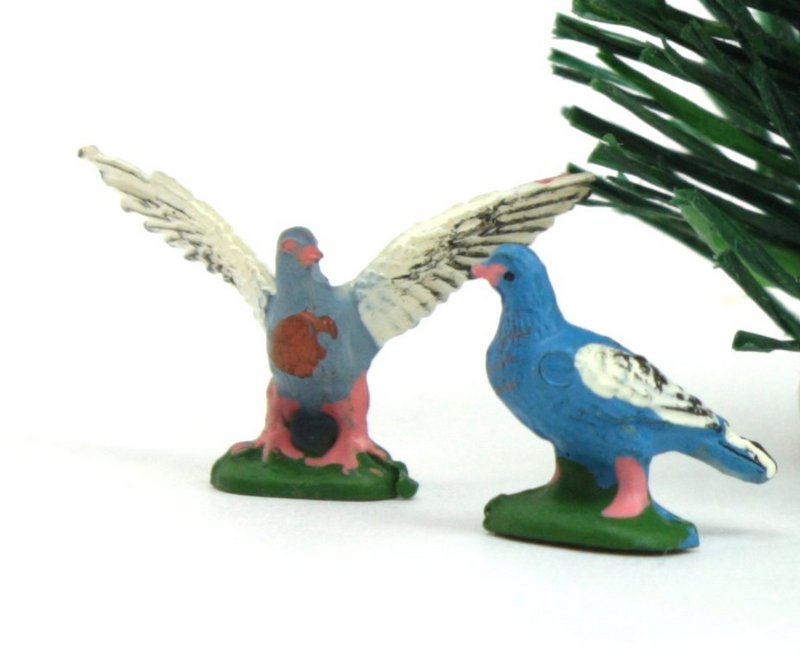 Birds - Vintage Hand Painted Mini- Set of 10 -  203-9-008