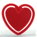 Flat Vintage Red Hearts - German - 8 pieces - 203-3-097