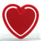 Flat Vintage Red Hearts - German - 8 pieces - 203-3-097