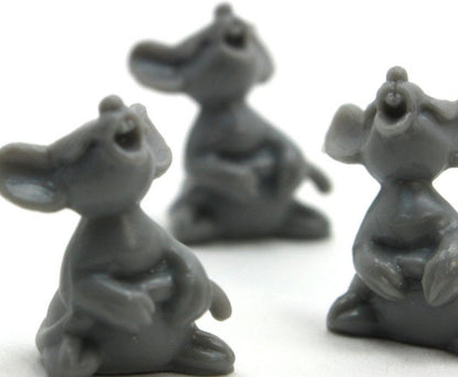 Singing Mice - Gray- Set of 8 - 203-9-128G