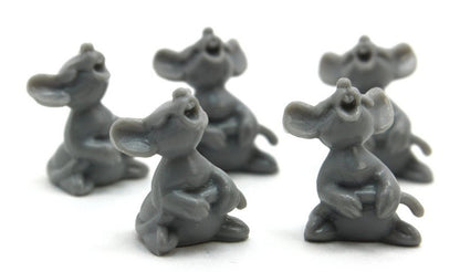 Singing Mice - Gray- Set of 8 - 203-9-128G
