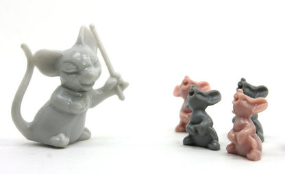 Singing Mice - Gray- Set of 8 - 203-9-128G