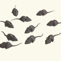 Mouse - Gray Micro Mice! - Tiny 3/4" Long - Set of 6 - 203-9-182