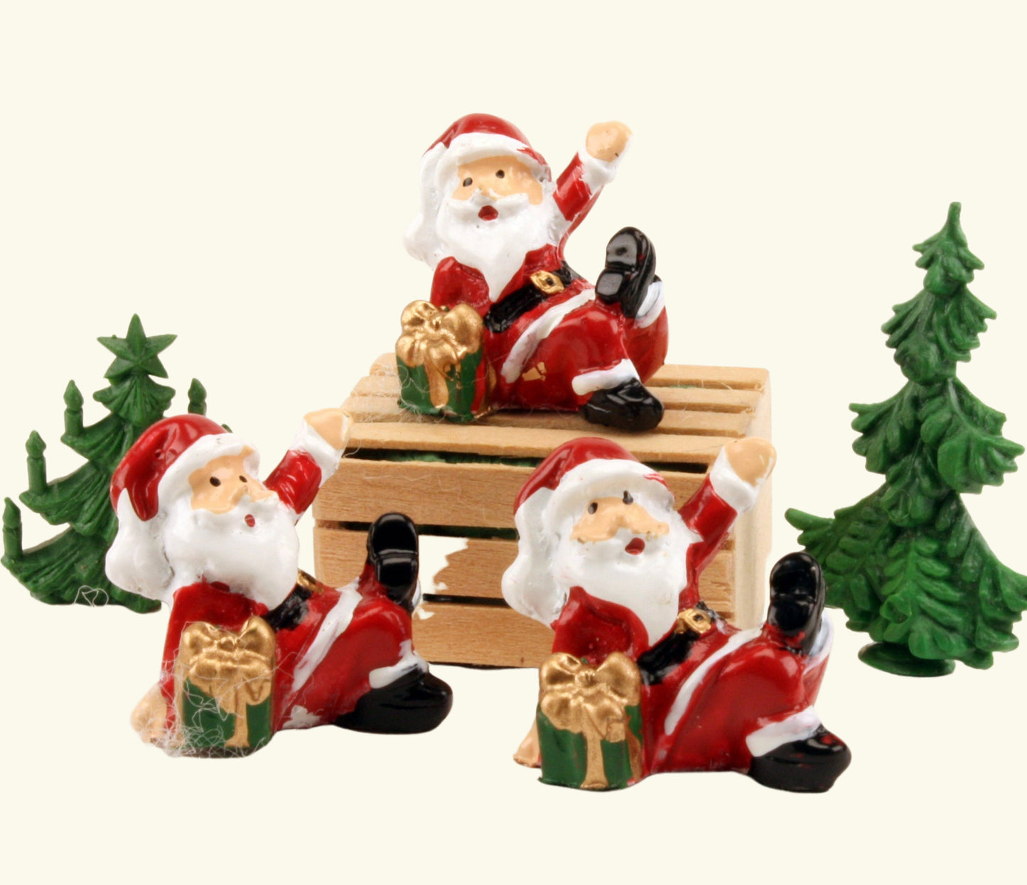 Santa - 1" Dancing - Set of 3 - Holiday Minis - 204-2384