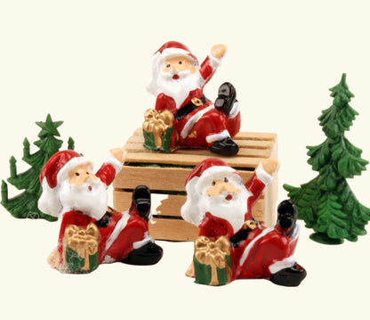 Santa - 1" Dancing - Set of 3 - Holiday Minis - 204-2384
