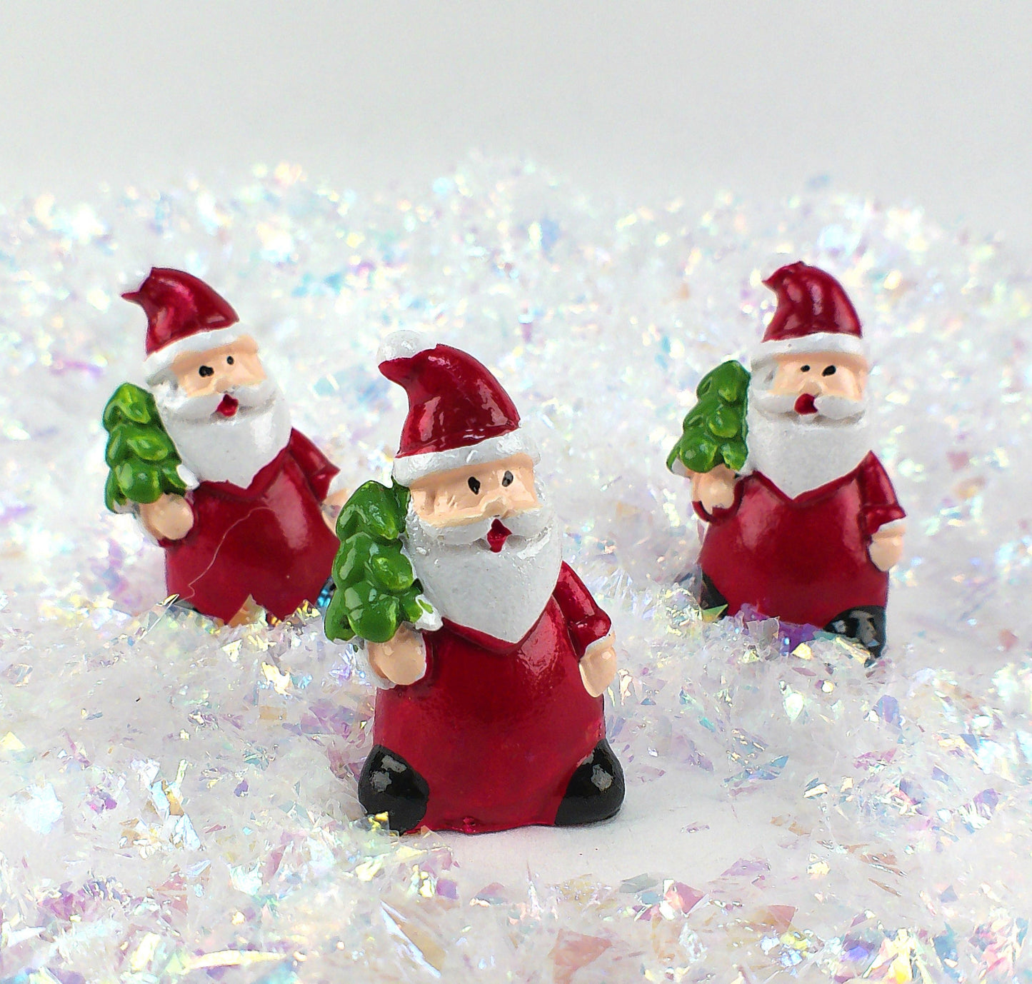 Santa - 1.5" Holding Tree - Set of 3  - 204-2385