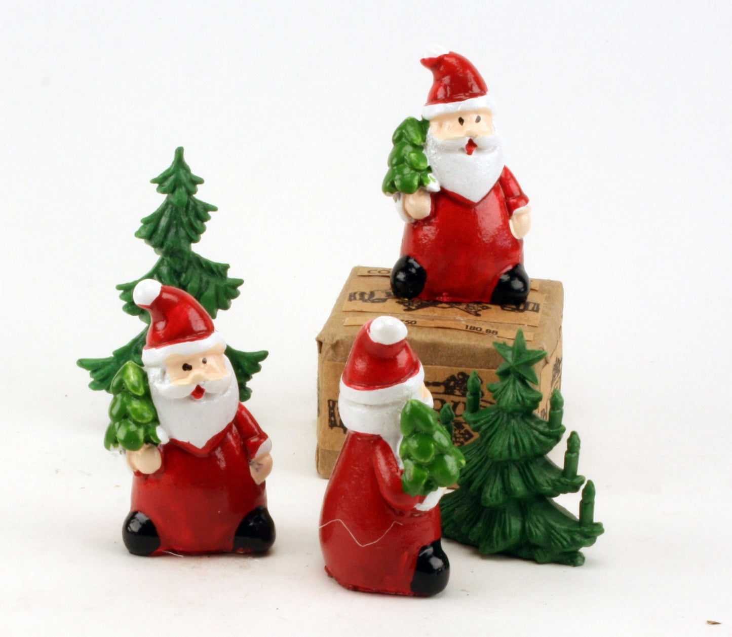 Santa - 1.5" Holding Tree - Set of 3  - 204-2385