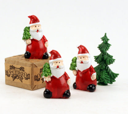 Santa - 1.5" Holding Tree - Set of 3  - 204-2385