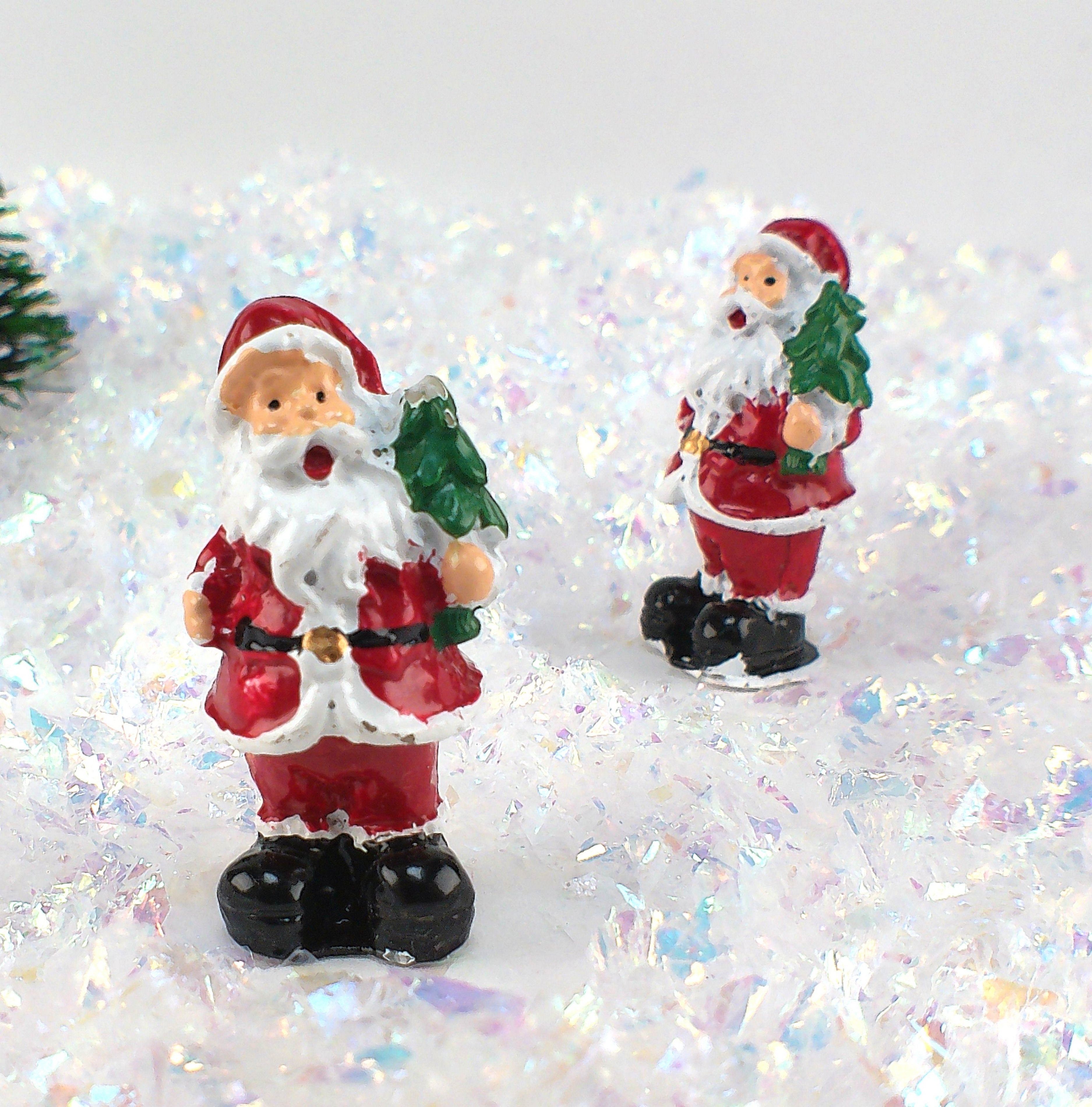 Santa - 1.5" Traditional with Tree - Set of 3 - 204-2550