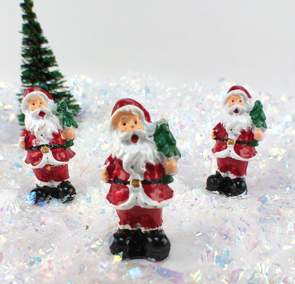 Santa - 1.5" Traditional with Tree - Set of 3 - 204-2550