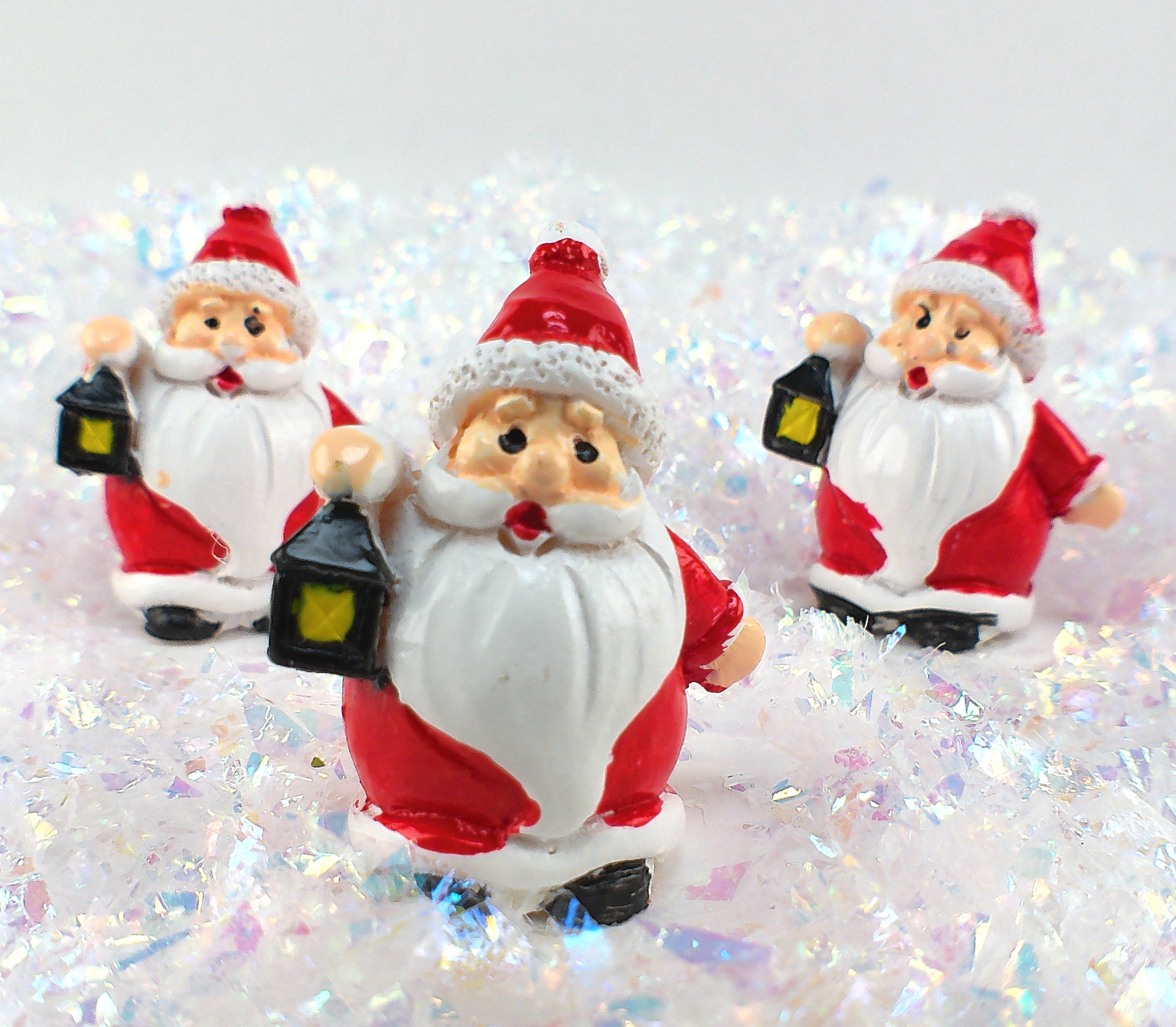Santa - 1.25" Old Style - Set of 3 - Holiday Minis - 204-2581