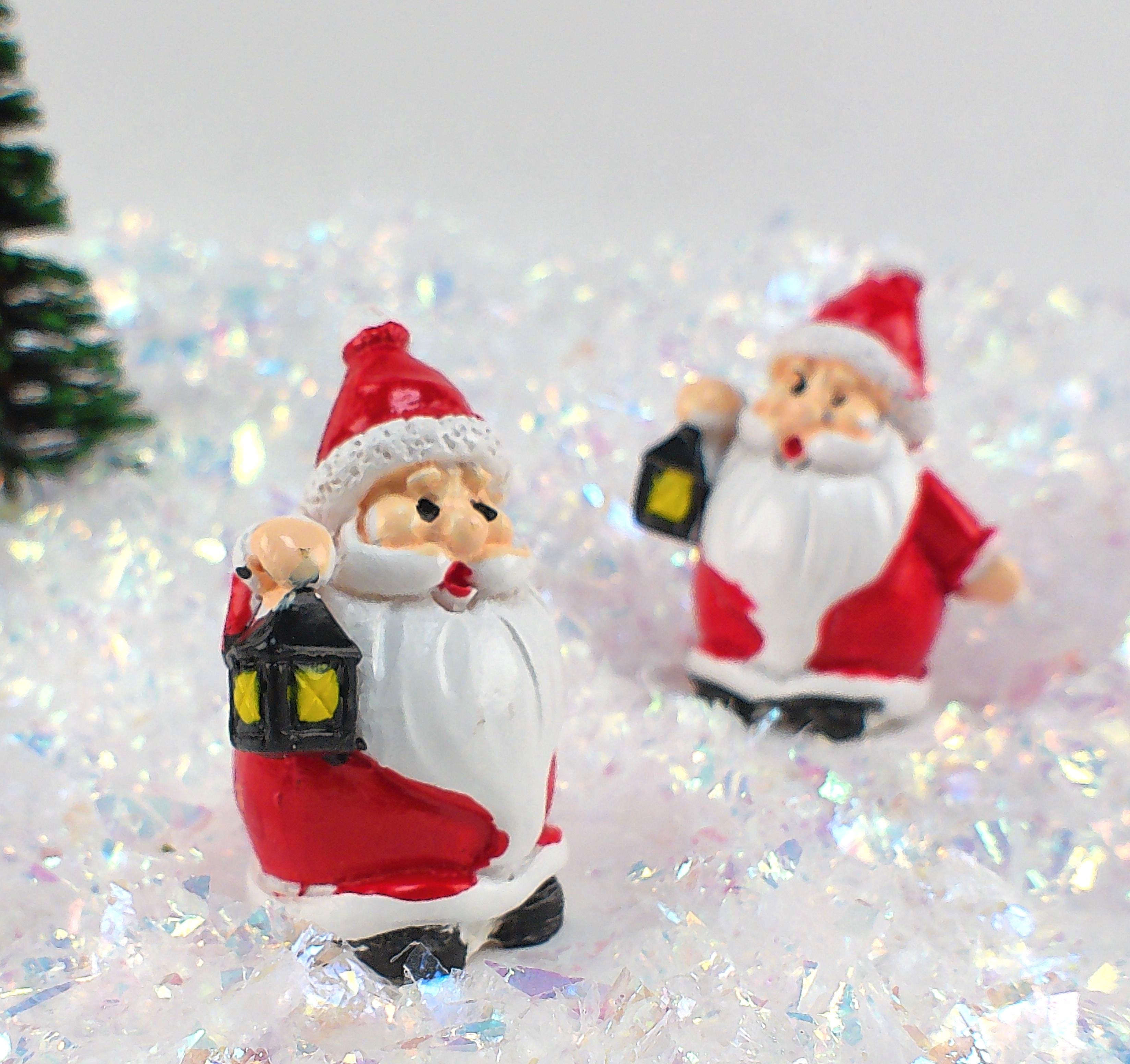 Santa - 1.25" Old Style - Set of 3 - Holiday Minis - 204-2581