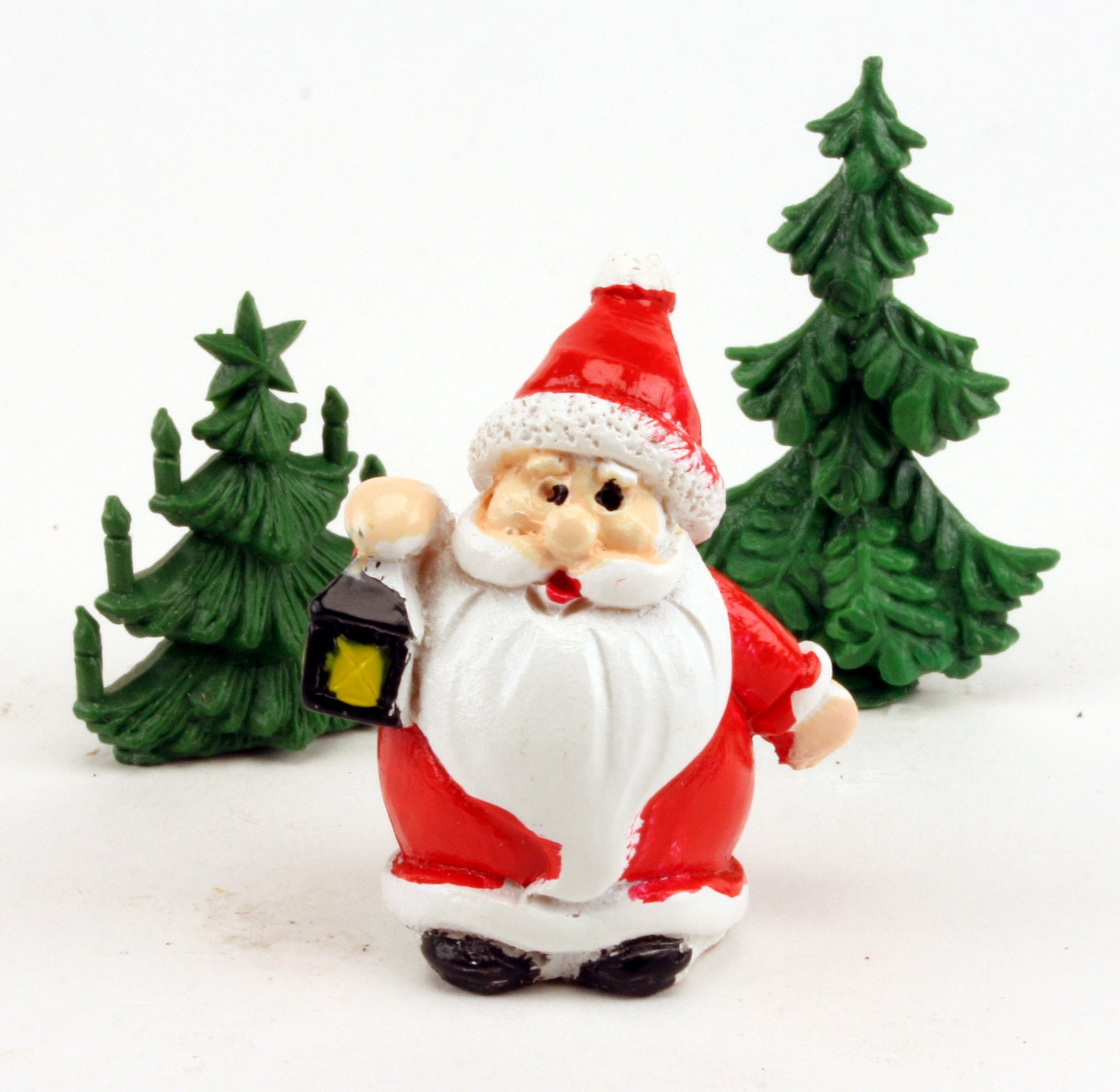 Santa - 1.25" Old Style - Set of 3 - Holiday Minis - 204-2581