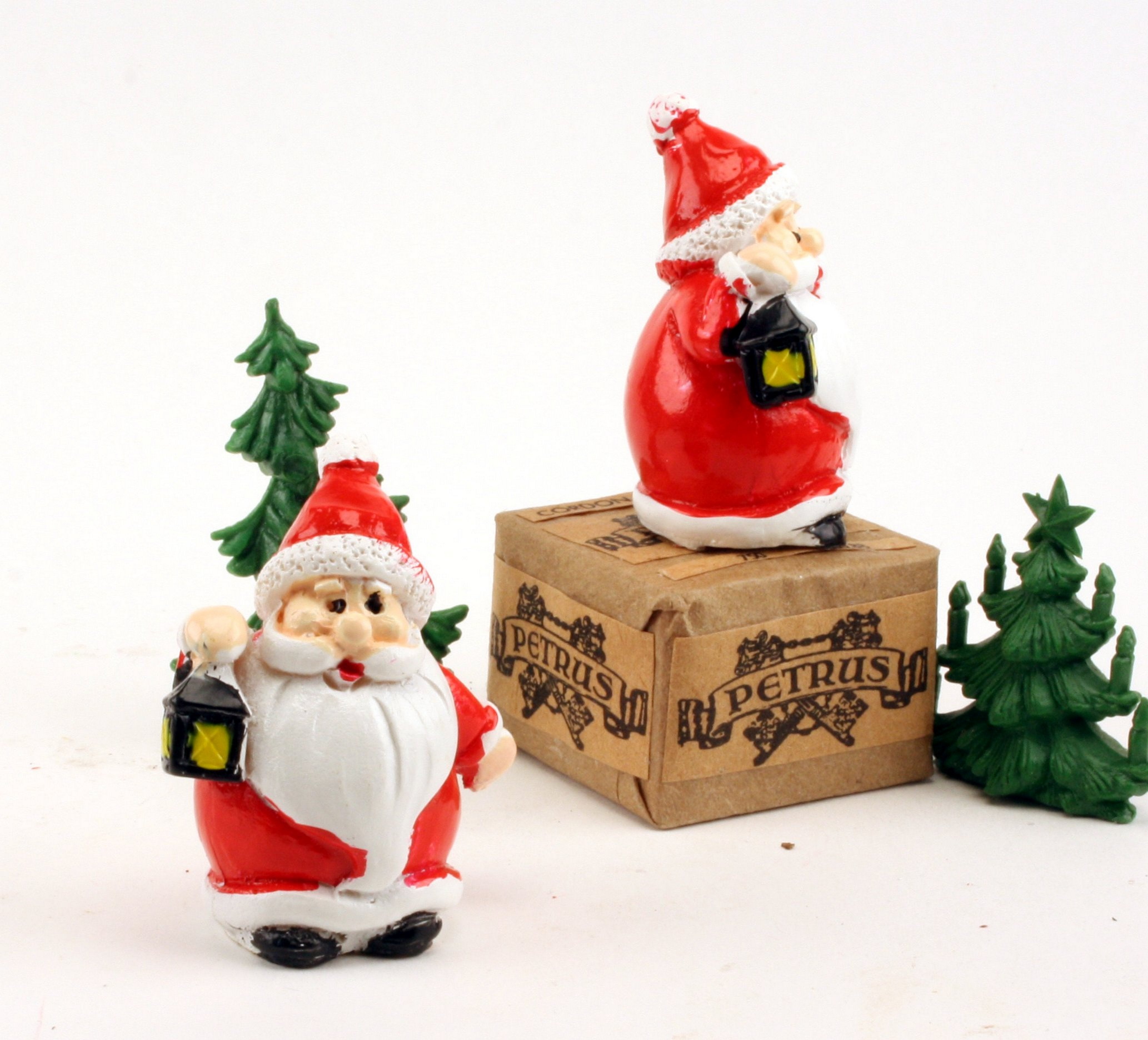 Santa - 1.25" Old Style - Set of 3 - Holiday Minis - 204-2581