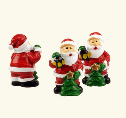 Santa - 1.25" With Tree - Set of 3 - Holiday Minis - 204-2720