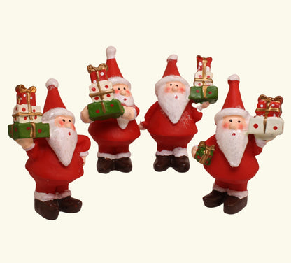 Santa with Gifts! - 2.25" Tall - Set of 4 - 204-5726