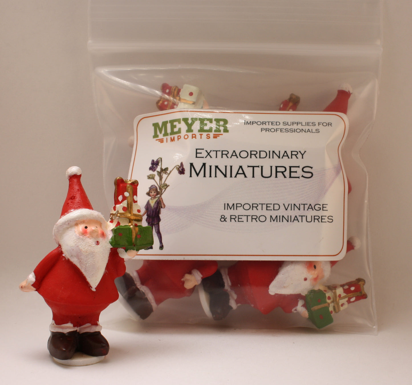Santa with Gifts! - 2.25" Tall - Set of 4 - 204-5726